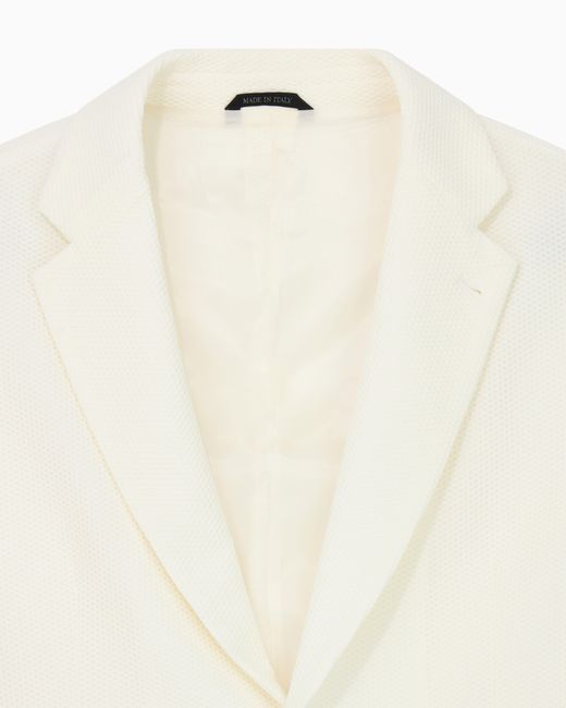 Giorgio Armani White Single-Breasted Jacket for men