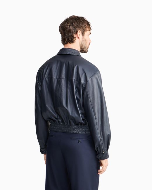 Giorgio Armani Blue Bomber Jacket for men