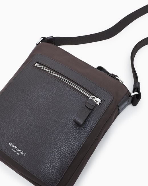 Giorgio Armani Gray Asv Crossbody Bag for men