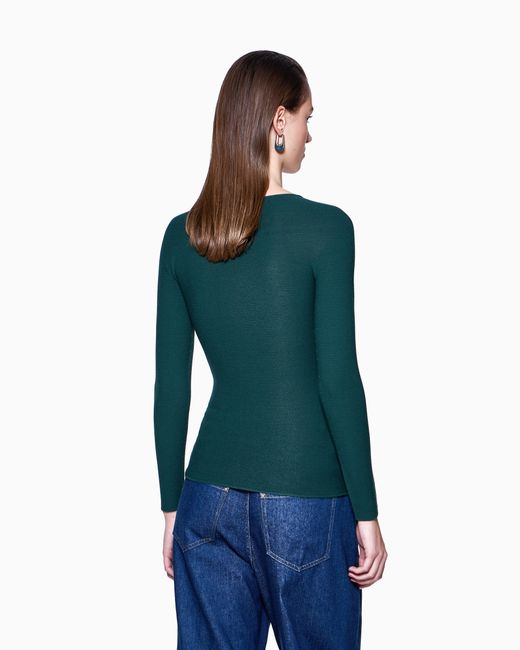 Giorgio Armani Green Long Sleeve Jumper