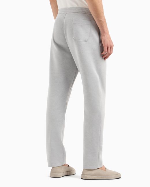 Giorgio Armani Hose Aus Doppellagigem Baumwolljersey in Gray für Herren