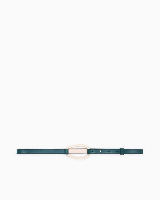 Giorgio Armani Blue Leather Belt