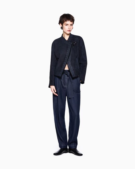 Giorgio Armani Blue Cargo Jeans With A Belt