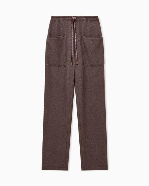 Giorgio Armani Brown Jogging Trousers With Patch Pockets