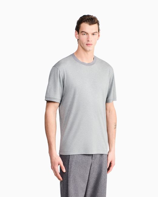 Giorgio Armani White Jumper Regular Melange Sweater for men