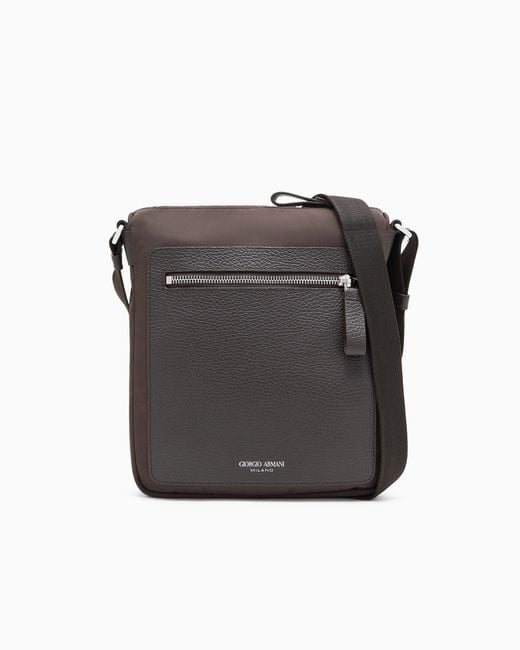 Giorgio Armani Gray Asv Crossbody Bag for men