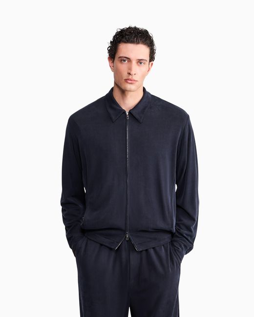 Giorgio Armani Blue Blouson Jacket Regular Fit for men