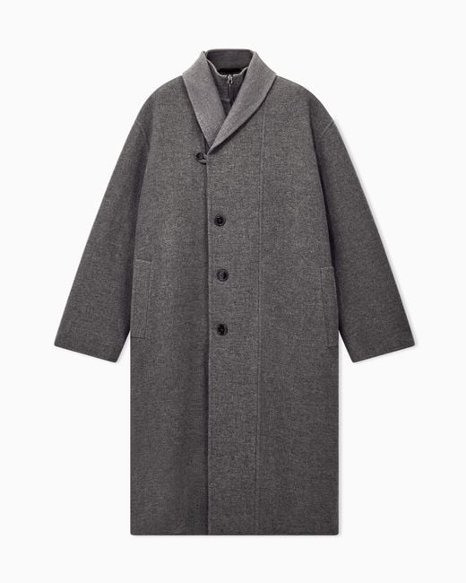 Giorgio Armani Gray Coat Oversized for men