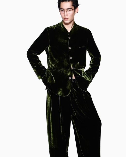 Giorgio Armani Black Oversized Trousers for men