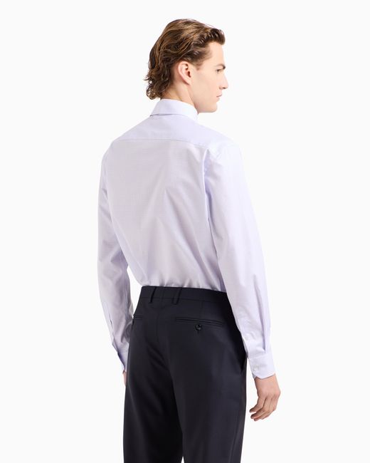 Camicia Regular Fit di Giorgio Armani in White da Uomo