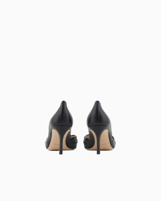 Giorgio Armani White Nappa Leather Court Shoes