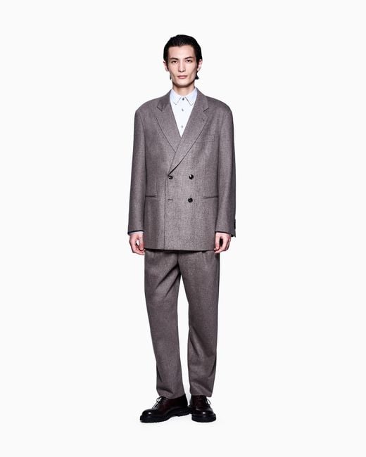 Giorgio Armani Blue Classic Stretch Button-Down for men