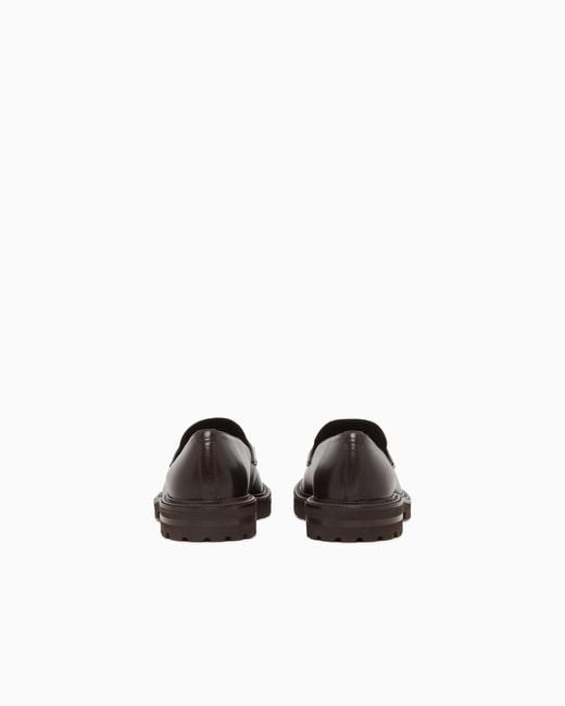 Giorgio Armani White Nappa Leather Loafers for men