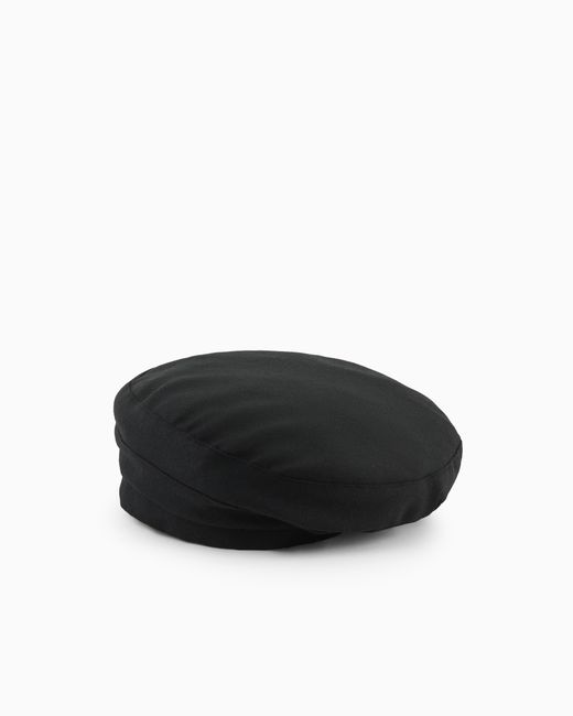 Giorgio Armani Black Mohair And Silk Beret