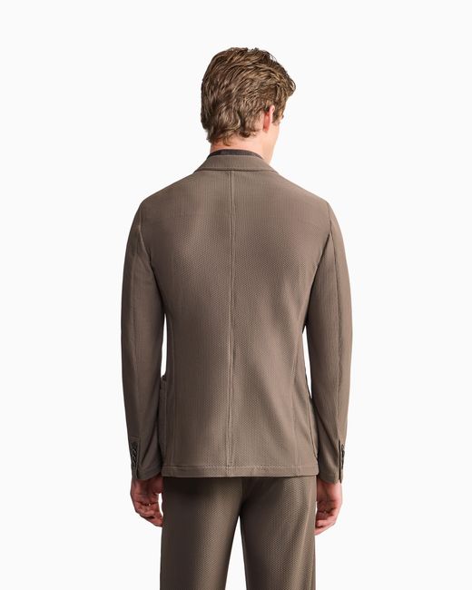 Giorgio Armani Brown Single-Breasted Jacket for men