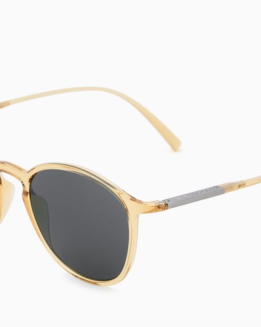 Giorgio Armani White Panto Sunglasses for men