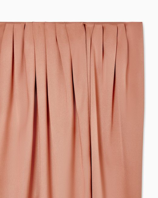 Giorgio Armani Orange Long Silk Wrap Skirt