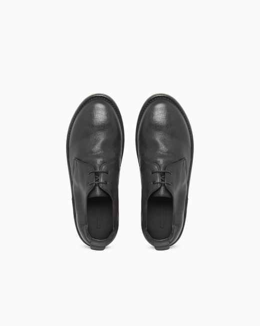 Giorgio Armani White Nappa-Leather Lace-Ups for men