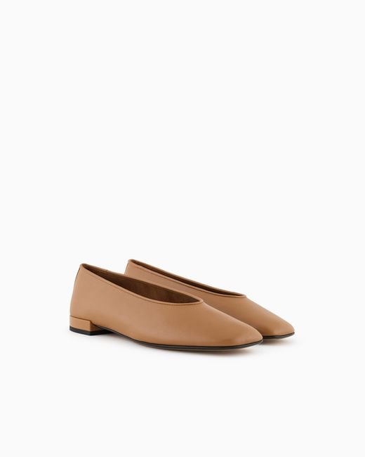 Giorgio Armani White X 10 Corso Como Calfskin Ballerinas