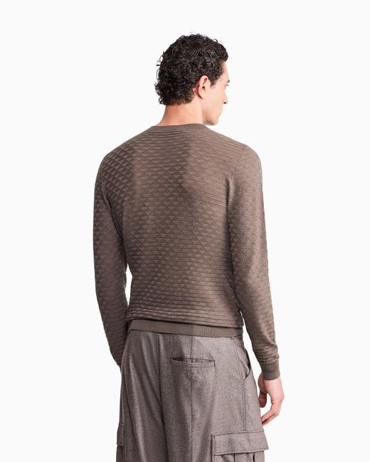 Giorgio Armani Brown Sweater With Regular Fit for men