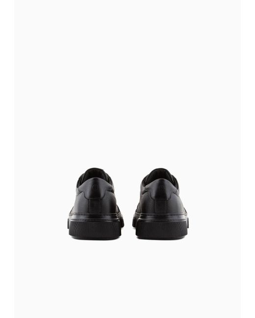 Giorgio Armani Black Deerskin Sneakers for men