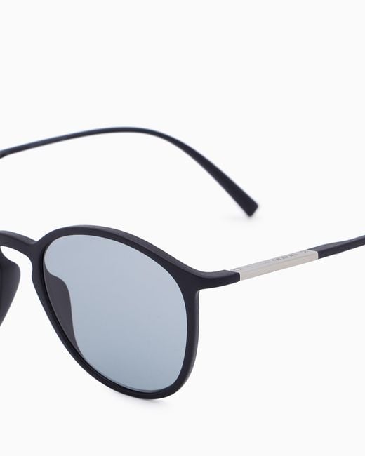 Giorgio Armani White Panto Sunglasses for men