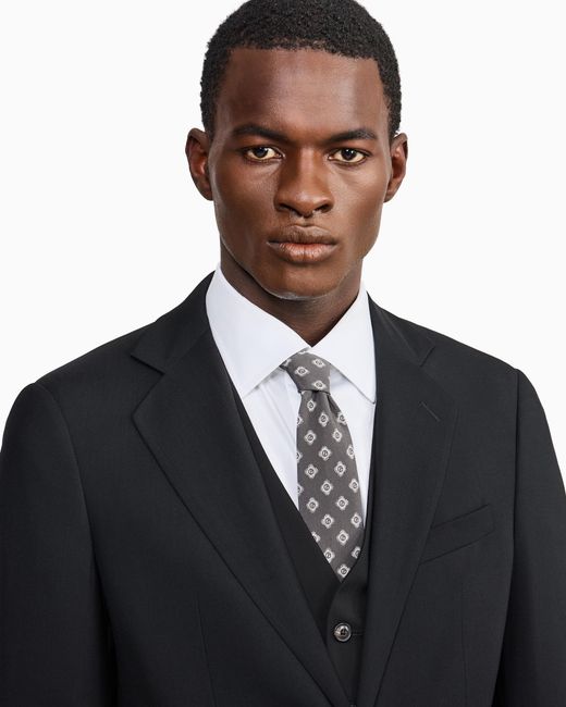 Giorgio Armani Black George Line Single-Breasted Jacket for men