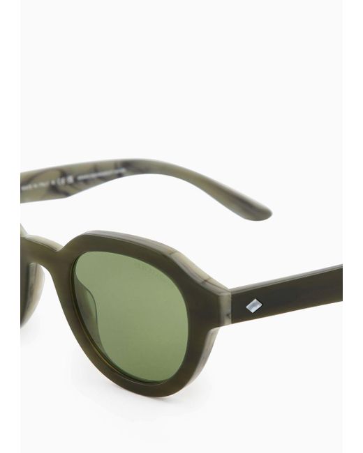 Giorgio Armani Green Panto Sunglasses