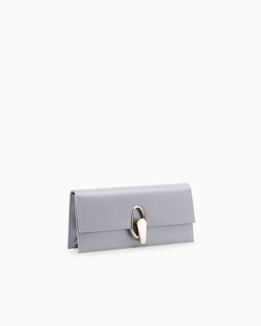 Giorgio Armani White Clutch Handbag