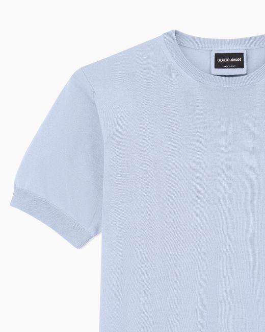 Giorgio Armani Blue Slim-Fit Sweater for men