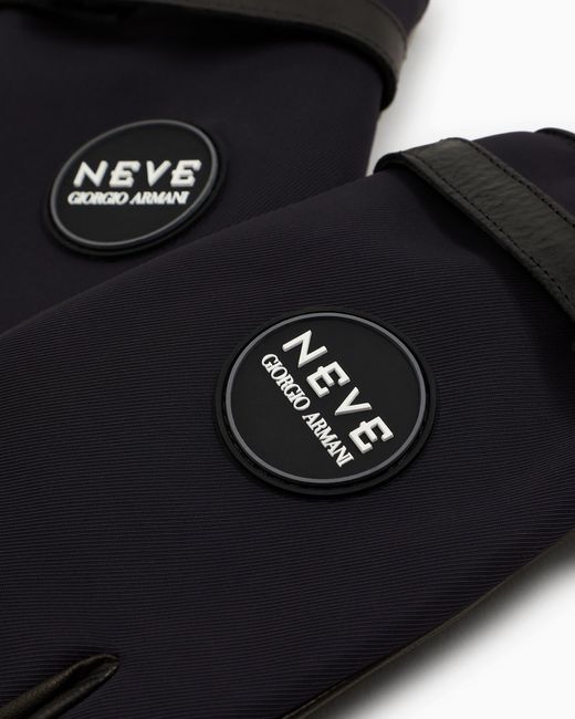 Neve Guanti di Giorgio Armani in Black da Uomo