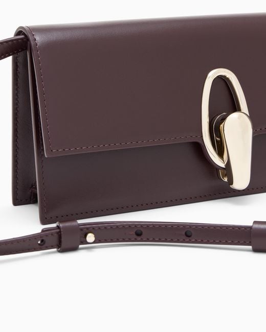 Giorgio Armani Purple Accordion Clutch