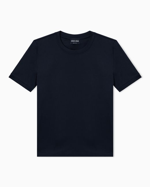 Giorgio Armani Blue Crew Neck T-Shirt