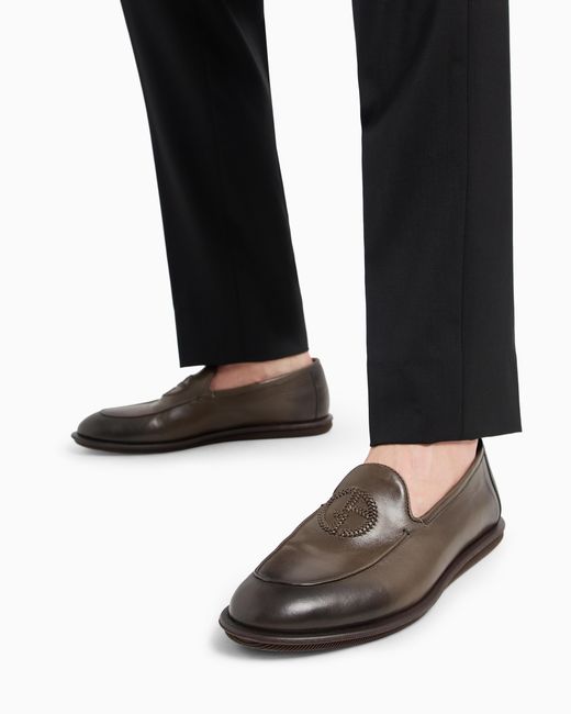 Giorgio Armani White Slip-On Loafer for men