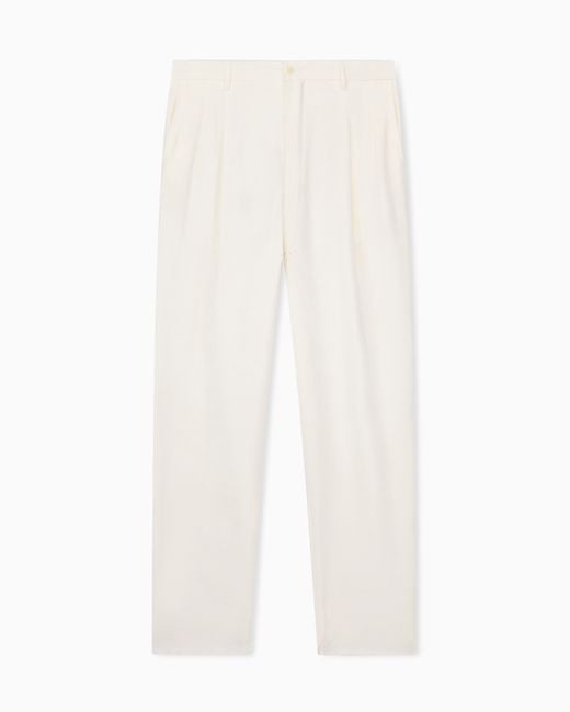 Giorgio Armani White Two-Dart Trousers for men