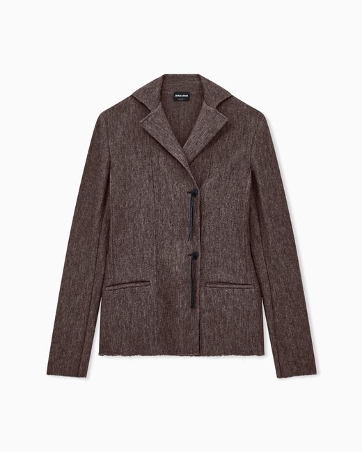 Giorgio Armani Brown Single-Breasted Blazer