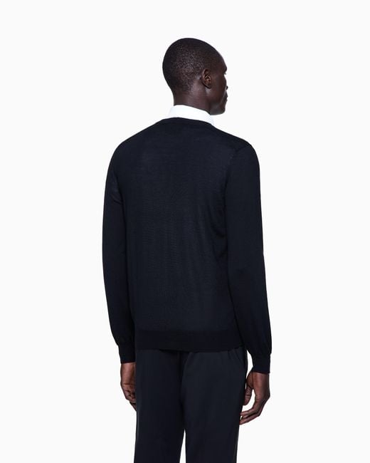 Giorgio Armani Black Cashmere Cardigan With Buttons for men