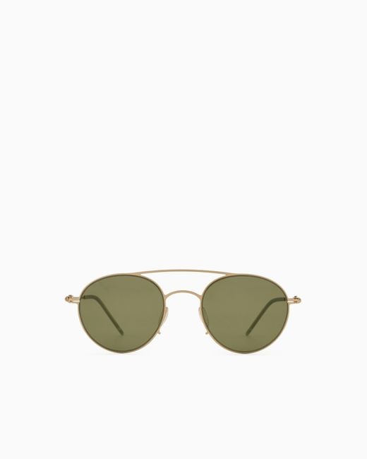 Giorgio Armani Green Round Sunglasses for men