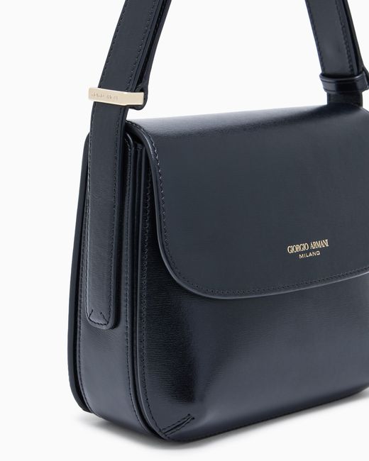 Giorgio Armani Black Palmellato-Leather La Prima Bag
