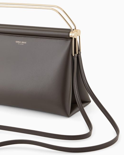 Giorgio Armani Brown Top Handle Bag