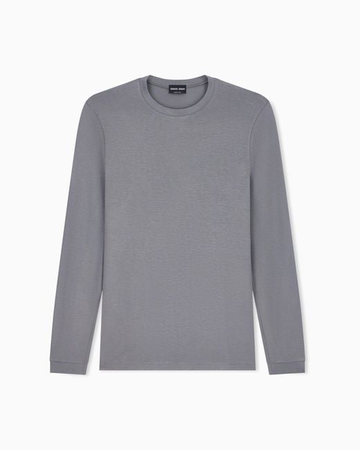 Giorgio Armani Gray Long Sleeve Jumper for men