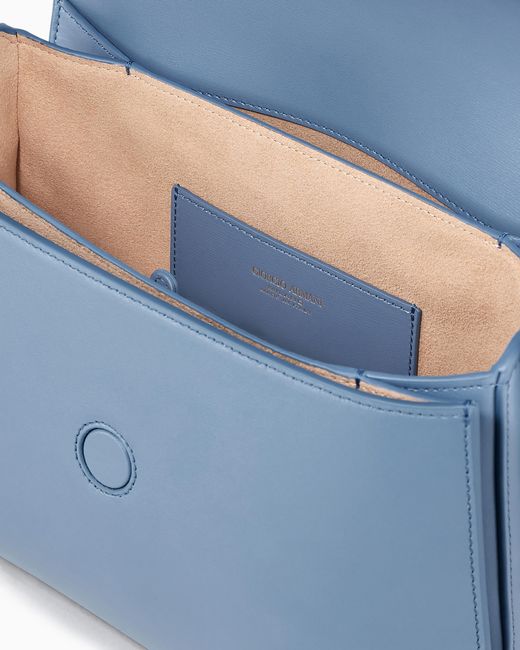 Giorgio Armani Blue Mittelgroße La Prima Aus Strukturiertem Leder