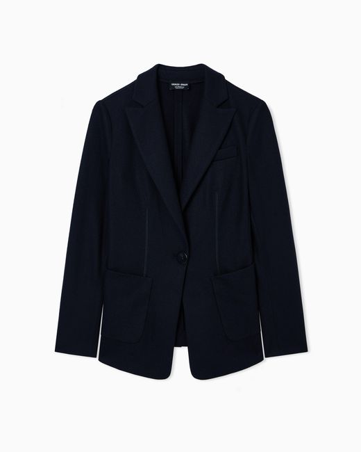 Giorgio Armani Blue Single-Breasted Jacket