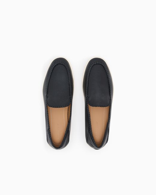 Giorgio Armani White Galleria 3 Nappa-Leather Slip-Ons for men