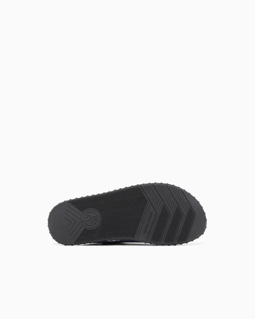 Giorgio Armani Blue Suede Sandals for men