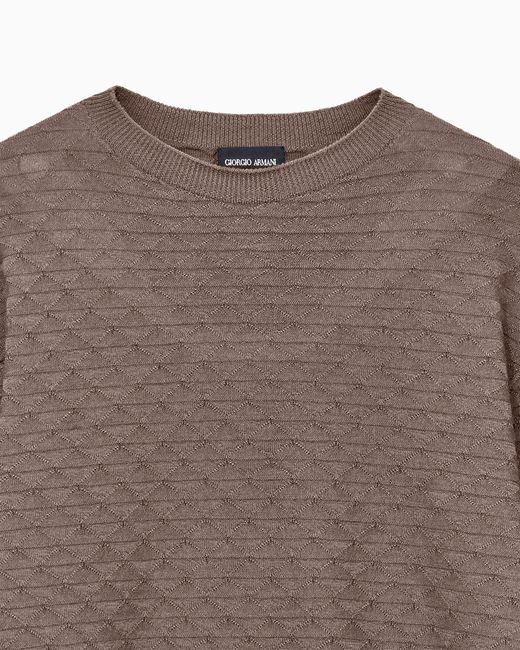 Giorgio Armani Brown Sweater With Regular Fit for men