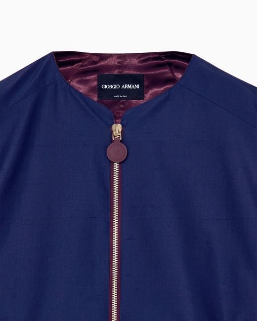 Giorgio Armani Blue Caban Coat