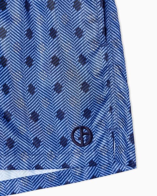 Giorgio Armani Blue Swim Trunks for men