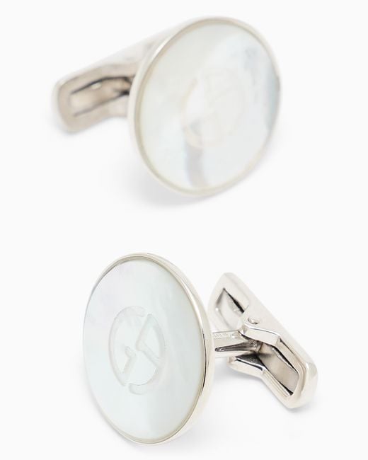 Giorgio Armani White Cufflinks for men