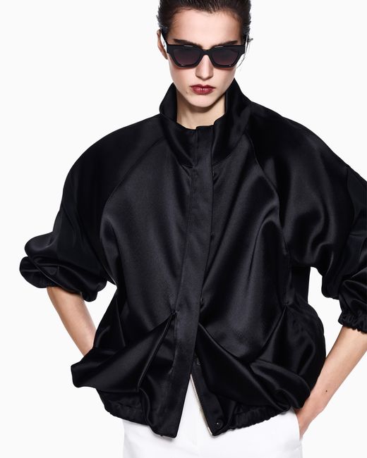 Giorgio Armani Black Caban Coat